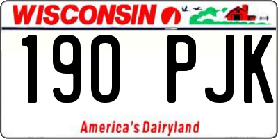 WI license plate 190PJK