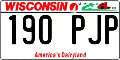 WI license plate 190PJP
