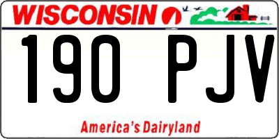 WI license plate 190PJV