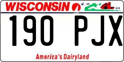 WI license plate 190PJX