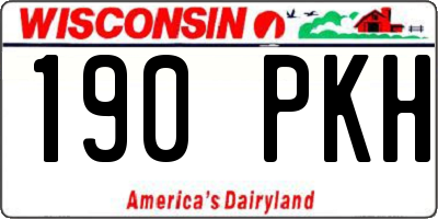 WI license plate 190PKH