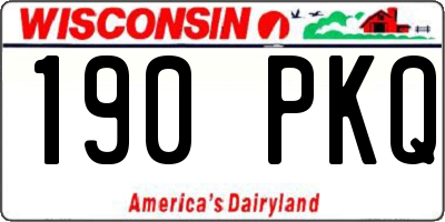 WI license plate 190PKQ