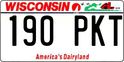 WI license plate 190PKT