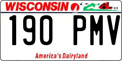 WI license plate 190PMV