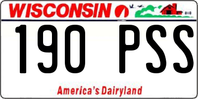 WI license plate 190PSS