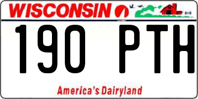 WI license plate 190PTH