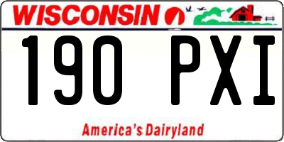 WI license plate 190PXI