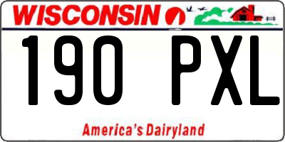 WI license plate 190PXL