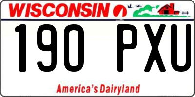 WI license plate 190PXU