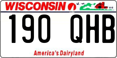 WI license plate 190QHB