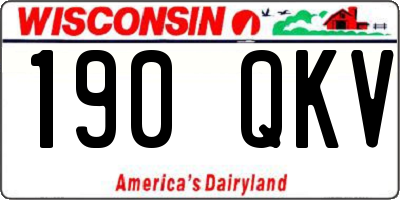 WI license plate 190QKV