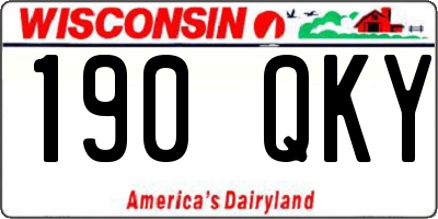 WI license plate 190QKY