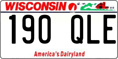 WI license plate 190QLE