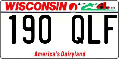 WI license plate 190QLF