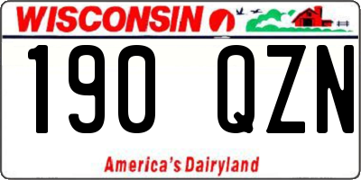WI license plate 190QZN