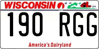 WI license plate 190RGG