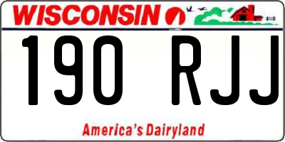 WI license plate 190RJJ