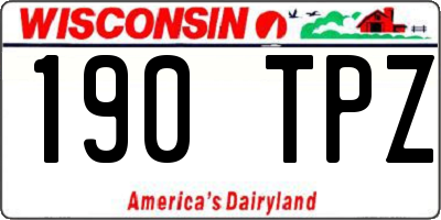 WI license plate 190TPZ