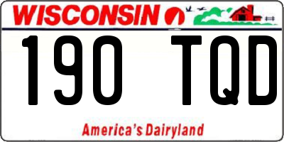 WI license plate 190TQD