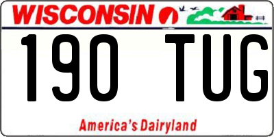 WI license plate 190TUG