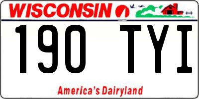 WI license plate 190TYI
