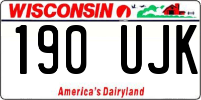 WI license plate 190UJK