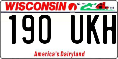 WI license plate 190UKH