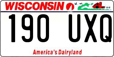 WI license plate 190UXQ