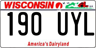 WI license plate 190UYL