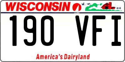 WI license plate 190VFI