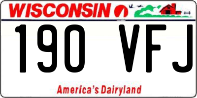 WI license plate 190VFJ
