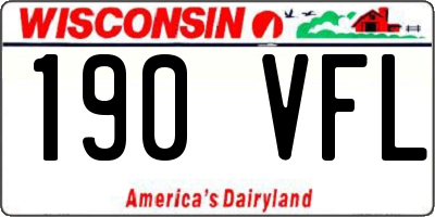 WI license plate 190VFL
