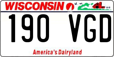 WI license plate 190VGD