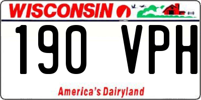 WI license plate 190VPH
