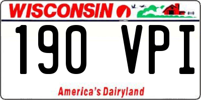 WI license plate 190VPI