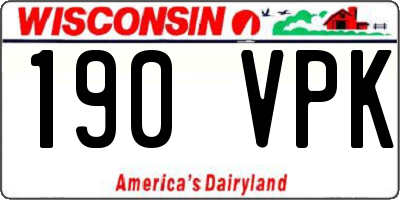 WI license plate 190VPK