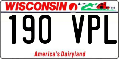 WI license plate 190VPL