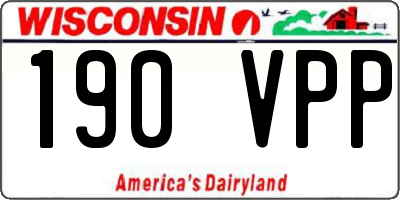 WI license plate 190VPP