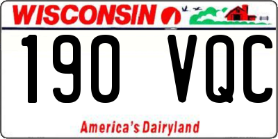 WI license plate 190VQC
