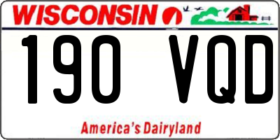WI license plate 190VQD