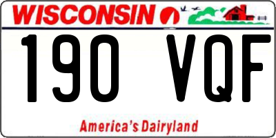 WI license plate 190VQF