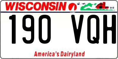 WI license plate 190VQH