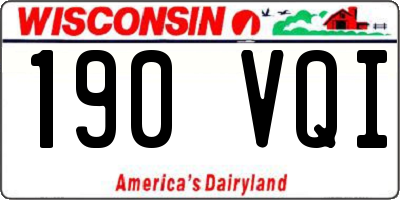 WI license plate 190VQI