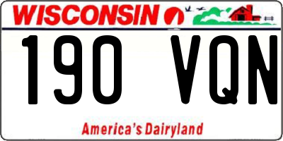 WI license plate 190VQN