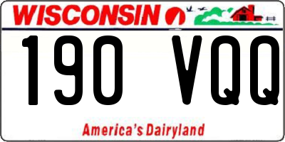 WI license plate 190VQQ