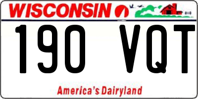 WI license plate 190VQT