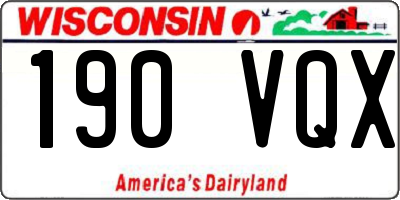 WI license plate 190VQX