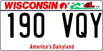 WI license plate 190VQY