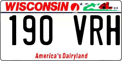 WI license plate 190VRH