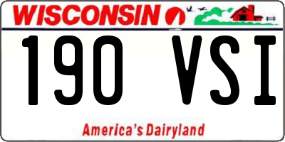 WI license plate 190VSI